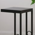 thumbnail image 6 of GDF Studio Agnes Modern Iron and Wood Square Top C Side Table, Set of 2, Black, 6 of 8