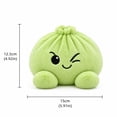 thumbnail image 5 of Cute Green Bao Bun Dumpling Plush with Steamer Box, Soft Squeezable Stuffed Dumpling Toy with Embroidered Face, Anxiety Relief Fidget Plushie for Office Desk Home Decor Novelty Gift, 5 of 7