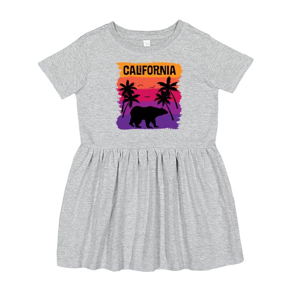 Inktastic California Sunset Vacation Beach Girls Toddler Dress