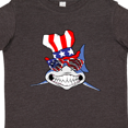 thumbnail image 4 of Inktastic 4th of July Patriot Shark Boys or Girls Toddler T-Shirt, 4 of 5