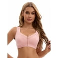 thumbnail image 5 of Unique Bargains Women's Wirefree Tank Back Bralette Wide Straps Bras Light Pink 42 D, 5 of 6