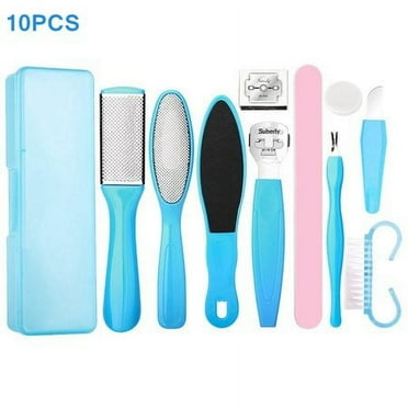 Llgltomo 10Pcs Pedicure Kit,Professional Stainless Steel Nail Clippers Set Prevent Dead Skin Foot Skin Care Tool Set Feet Exfoliating Nail Kit for Women Men Salon or Home