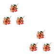thumbnail image 4 of Inteprter 3 piezas de flores artificiales con hoja verde, planta de pensamiento de seda, ramo de autoensamblaje, fiesta, hogar, habitación, Type1 NO1, 4 of 6