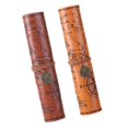 thumbnail image 4 of Here's a refined and professional product description based on your input:\n\n \n\n**2pcs Vintage Roll Up Pencil Pouch Compact Pen Bag with Multiple, 4 of 5