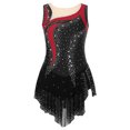 thumbnail image 3 of Venjoe Justaucorps de Gymnastique Rythmique Sans Manches pour Femmes, Strass, Compétition d'Acrobatie, Justaucorps Noir m, 3 of 7