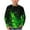 Green, variant on Hienoo Toddler Boys Casual T-Shirt Fire Print Long Sleeve T Shirt Pullover Top, Sizes 2-9
