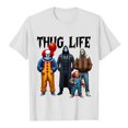 thumbnail image 5 of iTNHFP Hauts d'Été pour Femmes Tendance Personnalité Col Rond Manches Courtes T-Shirt Imprimé Décontracté, 5 of 5
