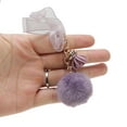thumbnail image 4 of Unique Bargains 1 Pc Fashion Bow Ball Handbag Charm Bag Accessories Purple, 4 of 5