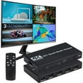 thumbnail image 1 of HDMI Multivisor Switch 4x1 Conmutación sin Costuras Quad Multi-visor Compatible con 4K a 30Hz 1080P a 60Hz, 9 Modos de Pantalla para Consolas de Juegos con Cámara de Seguridad, 1 of 26