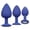 Blue, variant on Cheekyâ„¢ Gems Anal Plugs Set of 3