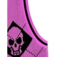 thumbnail image 4 of Okbabeha Women Gothic Knitted Vest, Skeleton and Argyle Printed Pattern Tops, 4 of 8