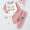 thumbnail image 2 of Hessimy Toddler Boys Girls Spring Summer Funny Cartoon Print 2Pcs Warm Long Sleeve Soft Cozy Sleepwear Pajamas, Funny Sleep Style(Light Pink,18-24 Months), 2 of 7