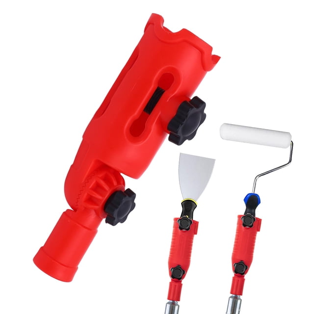 Multi Angle Paint Brush Extender, Large Caliber 180 Degrees Rotatable ABS Paint Brush Extension Pole Attachment Holder for High Ceiling