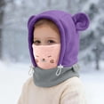 thumbnail image 3 of Kids Balaclava Hat with Face Mask Polar Soft Warm Cold Weather Hat for Boys Girls 4-12 Years Skiing Cycling Camping and Winter Play Kids Cold Weather Gear, 3 of 6