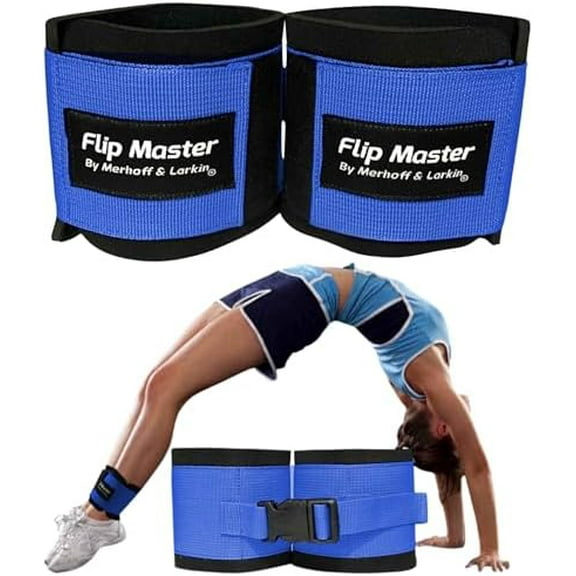 Flip Master Ankle Straps Tumbling Trainer | Gymnastics/Cheer Gear for Back Flip/Tuck/Handspring | Adjustable Band for Girls, Boys & Adults | Sport & Recreation Other