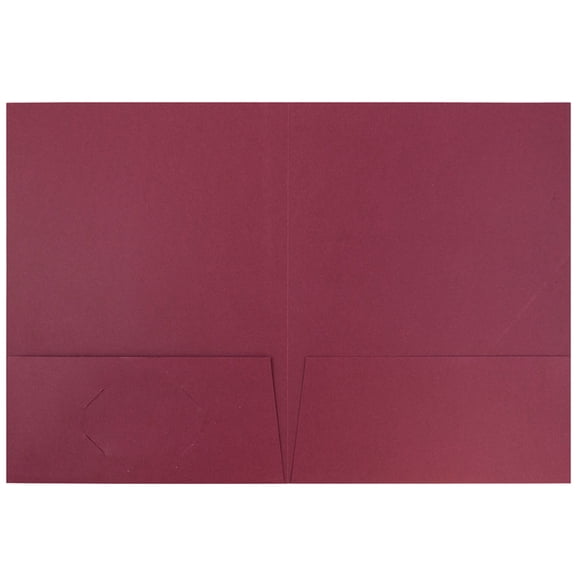 JAM Paper Linen Two Pocket Folders, Burgundy Red, 6 per Pack