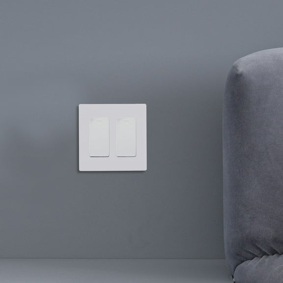 Niceauty Screwless Blank Plate - Light Switch Cover White PC Home Decor Room Upgrade 1Pack