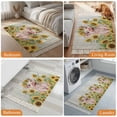 thumbnail image 4 of Kitchen Runner Rugs, Country Sunflower Farmhouse Pig 2'x6' Throw Rug with Tassels, Farm Animal Flower Wood Board Washable Soft Floor Carpet Runner for Hallway Bedroom Bathroom Laundry Room, 4 of 9