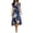 1-Navy, variant on Wedding Guest Dresses for Women Summer Leopard Print V-Neck Short Sleeve Midi Dress Casual Wrap Tie Waisted Irregular Ruffle Hem Lightweight Formal Chiffon Dresses 4-Khaki XL