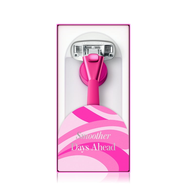 Athena Club 5-Blade Women's Razor Kit - 1 Handle, 2 Blade Refills