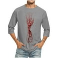 thumbnail image 1 of Chemises pour Hommes, Chemises à Manches Courtes Col Rond Imprimé Décontracté Mode, 1 of 4