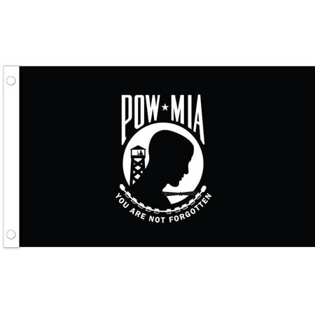 Allied Flag U.S. POW/MIA Stick Flag - 4" x 6" - No Fray Cotton