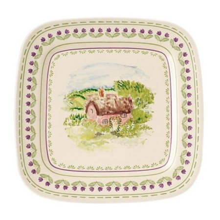 16 Inch Large Square Platter - Pfaltzgraff Circle of Kindness The Green Fields of Home 16-Inch Square Serve Platter
