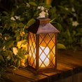 thumbnail image 1 of Solar Hanging Garden Lantern - Flameless Flickering LED - Mission Lantern for Tabletop, Outdoor, Party, etc, 1 of 5