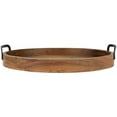 thumbnail image 6 of Northlight Acacia Wood Trays with Metal Handles - Set of 3 - 21.75", 6 of 9
