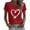 B#Red, variant on Valentine Day Shirts for Women Heart Printed T Shirts Short Sleeve Round Neck Tops Teacher Valentine Shirt Spring Clothes for Women