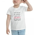 thumbnail image 3 of My Mom is Taken But My Aunt is Single and Hot Cute Toddler Tshirts for Boys Girls (White, Youth M), 3 of 5