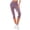 Purple women's high waisted capri leggings a1, variant on Cagogo Women's High Waisted Capri Leggings Stretch Solid Slim Fit Sporty Workout Activewear Yoga Running Lounge Casual Capri Pants, Brown L