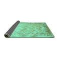 thumbnail image 2 of Ahgly Company Indoor Rectangle Abstract Turquoise Blue Contemporary Area Rugs, 3' x 5', 2 of 4