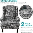 thumbnail image 3 of Eurhowing Stretch Wingback Chair Slipcover, 2-Piece Armchair Chair Cover with Cushion Cover, Washable Furniture Protector for Living Room, 3 of 9