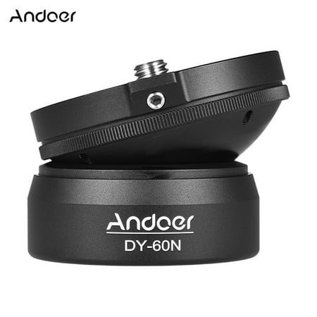 Andoer DY-60N Tripod Leveling Base Leveler Adjusting Plate Aluminum Alloy with Bubble Level Bag for Canon Nikon Sony DSLR
