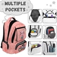 thumbnail image 6 of Pzuqiu Study Axolotl Kids Backpack for Girls 17 Inches Large Capacity Schoolbag with Adjustable Padded Straps Laptop Daypack Comfortable Shoulder Bookbag Ages 6-12 Back to School, 6 of 7