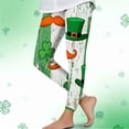 thumbnail image 2 of Auroural Toddler Girls Legging 4T Girls St. Patrick's Day Printed Pants High Waist Stretchy Soft Tights 4 Years Green, 2 of 7