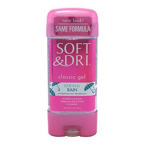 Soft and Dri Classic Gel Antiperspirant Deodorant, Spring Rain, 3 Oz