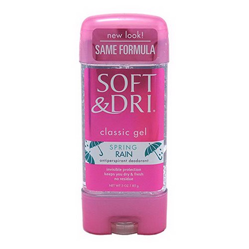 Soft and Dri Classic Gel Antiperspirant Deodorant, Spring Rain, 3 Oz