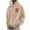 Khaki, variant on Men's Hooded Pullover Sweatshirt with Drawstring & GOOD THINGS TAKE TIME Print, Outdoor Casual Fleece Top for Streetwear, Christmas, Fall Winter Lifestyle,Red,M