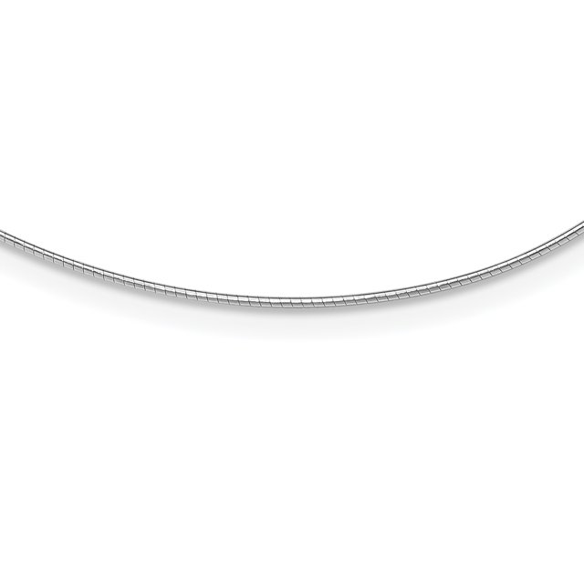 925 en Argent Sterling Rhodié 1mm Rond Cubetto Collier 16 Pouces