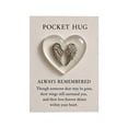 thumbnail image 5 of Emdiqzs Pocket Hug Sympathy Gift Heart Resin Keepsake Token Set with Message Cards Bereavement Gift for Grieving Loved Ones Clear Silver, 5 of 7