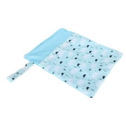 Cartoon Pattern Double Zipper Baby Diaper Bag Portable Reusable Nappy Diaper Storage Bag#1