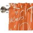 thumbnail image 5 of Orange Kitchen Curtains Set Valance and Tier Curtains Set, Farmhouse Modern White Thanks Words Farmhouse 3 Piece Set Rod Pocket Kitchen Window Short/Half/Small Curtain 27.5''''x36''''x2 Panels, 5 of 5