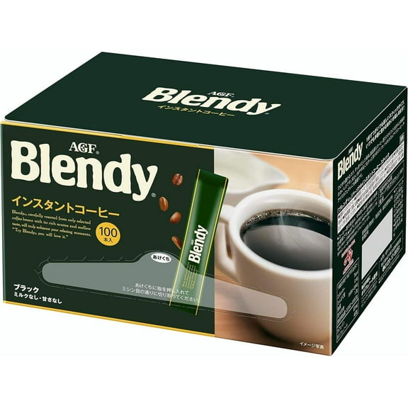 AGF Blendy Stick Black Coffee 100 Pieces Water Soluble Instant Made in JAPAN - Tokyo Sakura Mall
