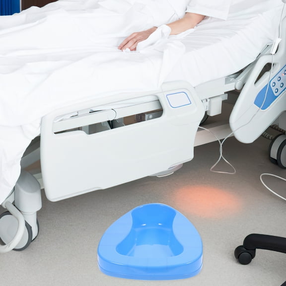 NICEXMAS Versatile Blue Bed Pan for Elderly Plastic Toilet Aid for Hospital and Home Use