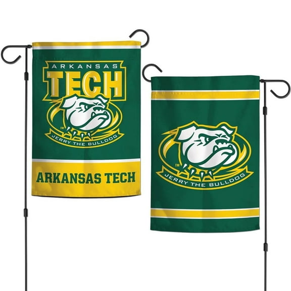 Arkansas Tech University Wonder Boys & Golden Suns 12.5” x 18" Double Sided Yard and Garden College Banner Flag Is Printed in the USA,
