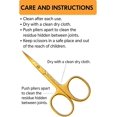 thumbnail image 5 of Scissors, Professional Stainless Steel Curved Cuticle Sharp Dead Skin Scissors Pointed for Trimming Eyebrows, Nose Hair, Manicure, Finger & Toe Care, Titanium Gold, 5 of 6
