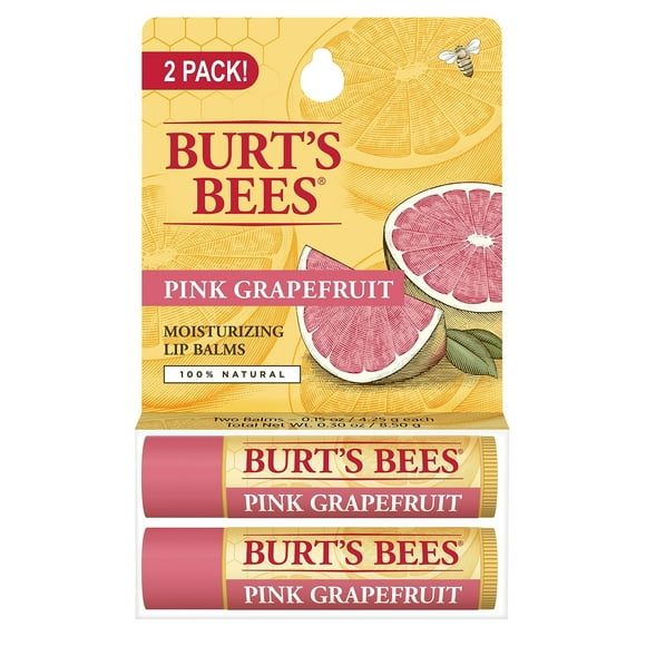 Bálsamo labial hidratante Burt's Bees con pomelo rosa, paquete doble