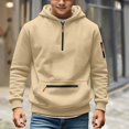 thumbnail image 2 of Piuwrlz Fall Winter Hoodies Pullover Boys with Pockets Warm Casual Hood Sweatshirts Khaki Size 15 Years, 2 of 8